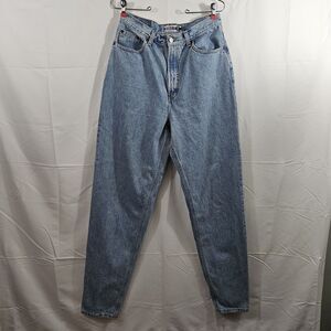 Y2K Gap Mom Jeans Blue Denim High Rise Reverse Fit Womens 12 Long 28x34
